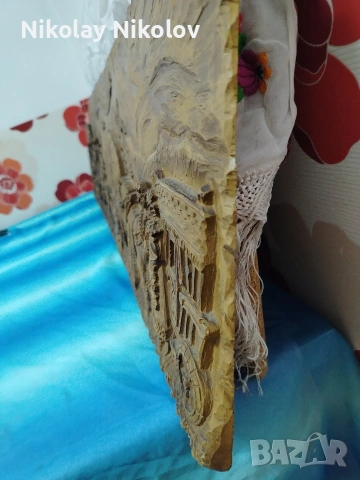 Барелеф масивен 110х35, снимка 4 - Антикварни и старинни предмети - 53612083