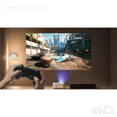 Мини видео проектор AKIYO O1 HD 1080p с HDMI и статив, снимка 3 - Плейъри, домашно кино, прожектори - 53510231