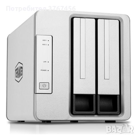 Мрежови диск (NAS) TerraMaster F2-210, четириядрен Realtek RTD1296 1.4 GHz, без твърд диск, 1GB, снимка 1 - Друга електроника - 45538935