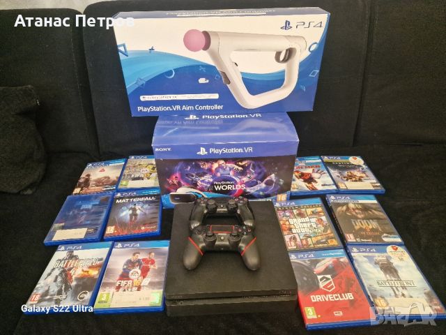 Playstation 4 SLIM 500GB / PS4 VR Очила / VR AIM Controler /2 Move Controler /, снимка 2 - Игри за PlayStation - 46021257