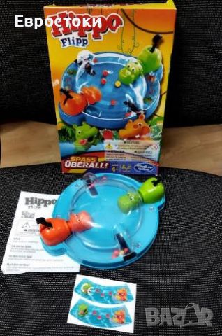 Детска игра Hasbro Gaming Hippo Flipp Kompakt, играчка Гладни хипопотамчета, снимка 4 - Играчки за стая - 45913467