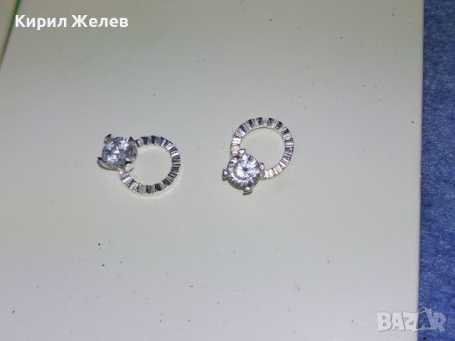 EBELIN DM Silber 925 Ohrstecker НЕЖНИ МАРКОВИ СРЕБЪРНИ ОБЕЦИ СРЕБРО 925 с ФАСЕТИРАН ЦИРКОН 43255, снимка 13 - Обеци - 46233864