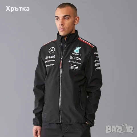 Mercedes AMG F1 Team Softshell - Оригинално мъжко яке р-р XL, снимка 3 - Якета - 50504469