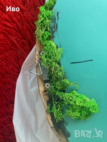 Огледало под формата на сърце от дърво и скандинавски мъх авторско, снимка 6 - Декорация за дома - 49959367