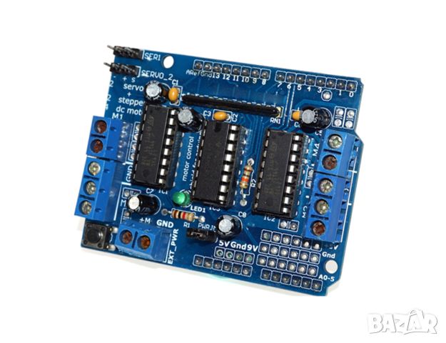 Arduino Motor Drive Shield Expansion Board L293D For Mega2560 UNO, снимка 4 - Друга електроника - 46807021