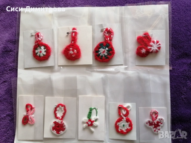 Плетена брошка, снимка 5 - Други - 53646821