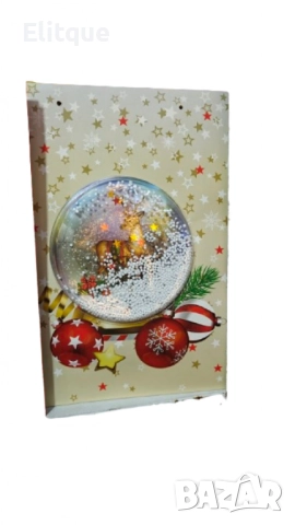 Коледна подаръчна чанта със снежна топка, снимка 2 - Други стоки за дома - 52831172