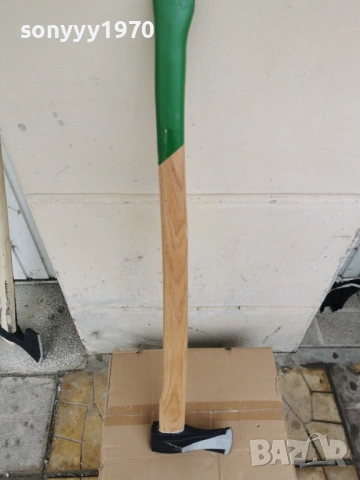 90СМ брадва с клин 2кг-дървена дръжка в два цвята 0602261721, снимка 2 - Градински инструменти - 53384444