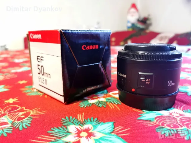 Продавам Canon 50mm f1. 8 II, снимка 1 - Обективи и филтри - 48517386