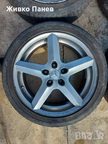 Джанти 17"/7J/5x112/ЕТ38 със зимни гуми Hankook 225/45 R17 – комплект, снимка 3 - Гуми и джанти - 53700058