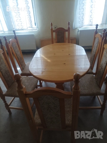 Трапеза разтегателен маса + 6 стола