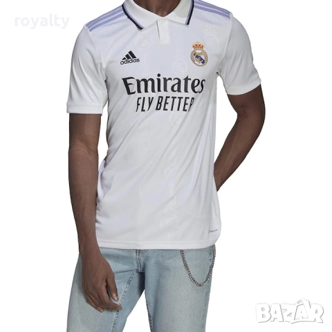 Adidas Оригинално Real Madrid Трико, Бял, L, снимка 2 - Спортни дрехи, екипи - 52689769