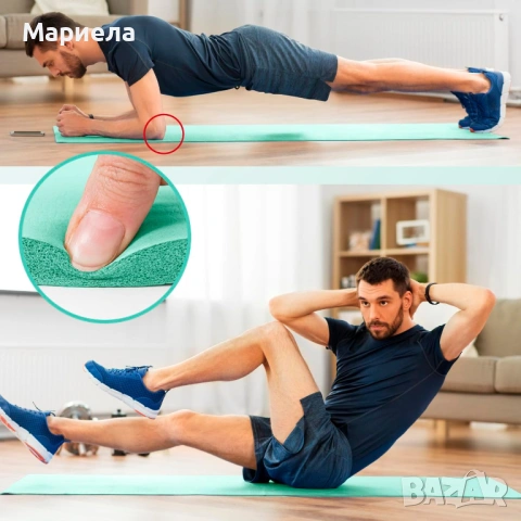 Фитнес подложка / Постелка за фитнес, пилатес и йога / 183х61х12мм., снимка 3 - Други спортове - 53534081