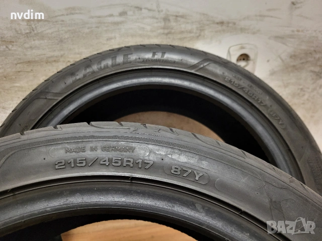 2 бр. 215/45/17 Goodyear / летни гуми, снимка 7 - Гуми и джанти - 54048644