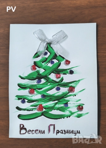 Коледни картички ръчна изработка, снимка 3 - Коледни подаръци - 52667029