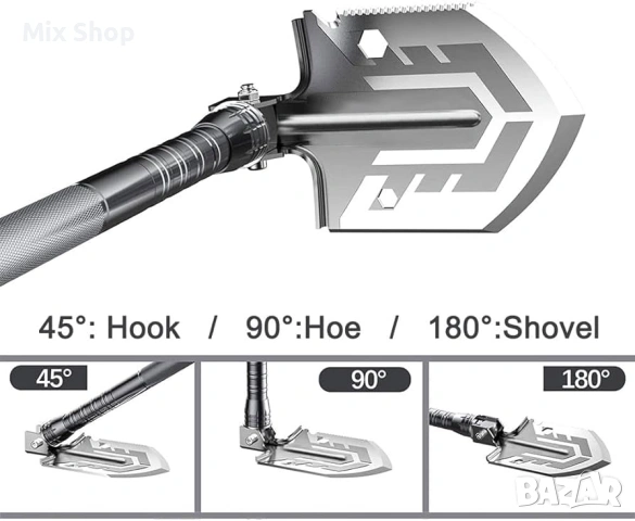 Нова Лопата за къмпинг и туризъм, многофункционална, сгъваема, подвижна, снимка 8 - Други стоки за дома - 54066022