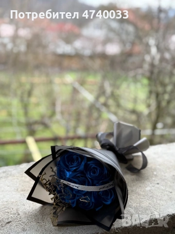 Сатенен букет, снимка 2 - Изкуствени цветя - 53627960