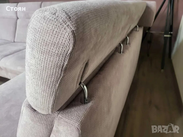 ПРОМОЦИЯ!!! П- образен ъглов диван от плат MM-ZE1162 - цвят люляк, снимка 6 - Дивани и мека мебел - 52826554