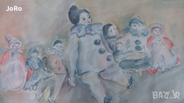 Султана Суружон - прекрасен акварел от голямата Българска художничка. , снимка 5 - Картини - 53588417