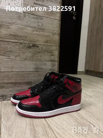 Air Jordan 1 High “Bred Patent” - Family + Crease Protector, снимка 8 - Кецове - 48924147