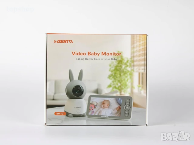 Бебефон DEATTI 200 метра обхват, 5-инчов дисплей, управление чрез приложение PTZ, двупосочно аудио.., снимка 10 - Бебефони - 51004299
