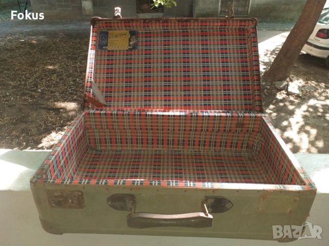 Стар български куфар на фабрика П.Ченгелов - Пловдив, снимка 4 - Антикварни и старинни предмети - 53464178