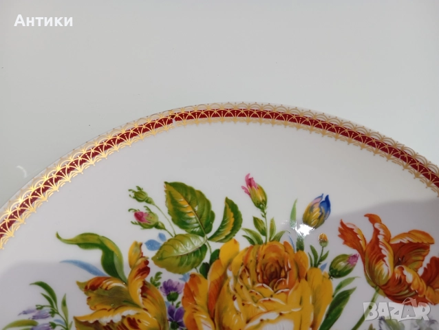 Порцеланова баварска голяма чиния , снимка 9 - Чинии - 52627631