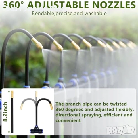 Нова Автоматична поливна система 20м DIY за градина и оранжерия Капково напояване, снимка 2 - Напояване - 53915065