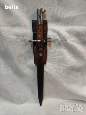 Оригинален швейцарски щик за пушка Schmidt-Rubin, модел 1889 г., снимка 8 - Антикварни и старинни предмети - 54112759