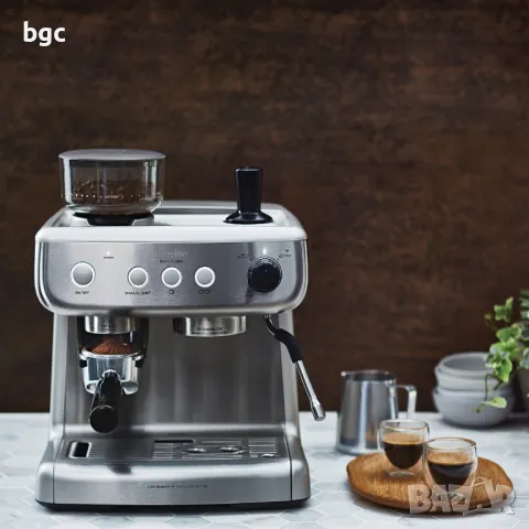 НОВА Еспресо машина Breville Barista Max VCF126X-01, 15 bar, 1450 w, Вградена кафемелачка - 24 месец, снимка 1 - Кафемашини - 48065901