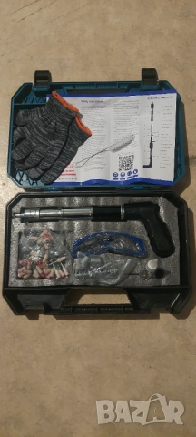 Нов пистолет за забиване на пирони По-качествен модел, дърво, метал, бетон, Пълен комплект+50 пирона, снимка 4 - Други инструменти - 52217386