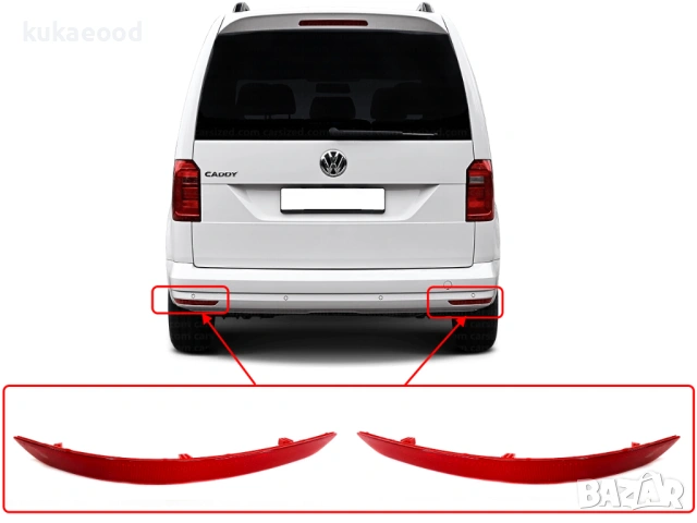 Рефлектор за задна броня на VW Caddy 2K Facelift, снимка 3 - Части - 54105999