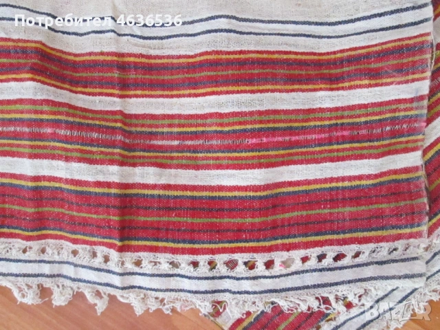 19век кърпа, ръчно тъкан кенар , 90х38см., снимка 2 - Антикварни и старинни предмети - 53272292