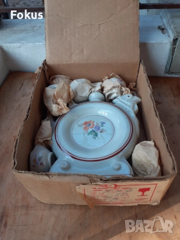 Български порцелан -сервиз за греяна ракия с кратунки Уникат, снимка 6 - Антикварни и старинни предмети - 52828193