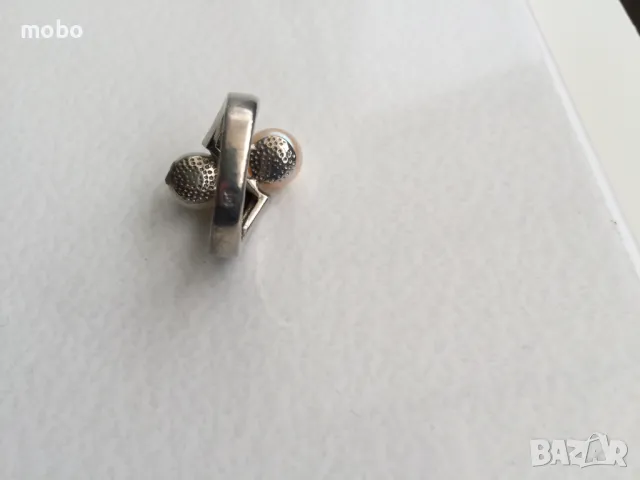 Красив нов сребърен пръстен с бял и розов седеф,общо тегло 8.21г ,проба 925. , снимка 4 - Пръстени - 49674862