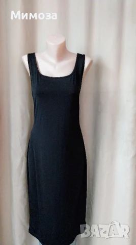 2XL Черна, еластична изчистена рокля, снимка 2 - Рокли - 50500967