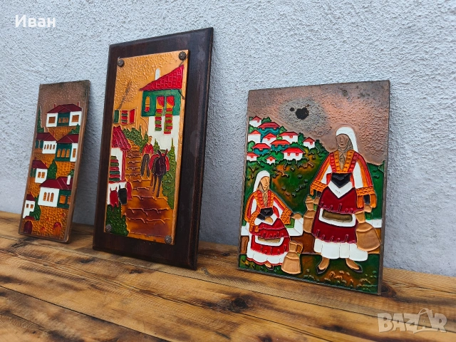 медно пано с емайл , снимка 3 - Пана - 53709387