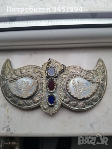 Възрожденски сребърни пафти със седеф, снимка 7 - Антикварни и старинни предмети - 52811409