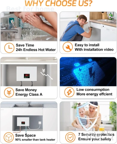 Мини електрически бойлер, снимка 6 - Бойлери - 53651304