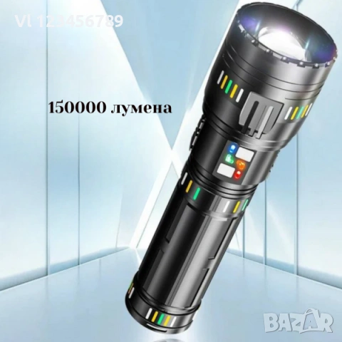 Прожектор COBA CB-W518 –светлинен  лъч до 3 км , 150 000 лумена, 3000M, снимка 2 - Къмпинг осветление - 53435194