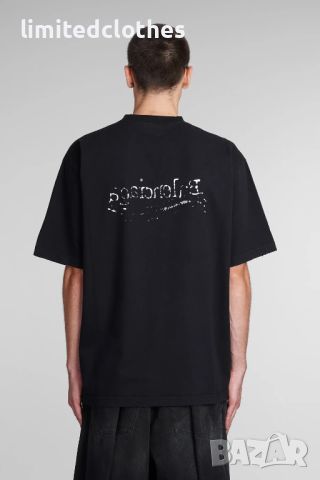 BALENCIAGA Black Political Campaign Hand Drawn Logo Oversized Мъжка / Дамска Тениска size L (XL), снимка 7 - Тениски - 46554122