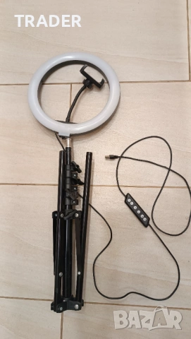 LED ринг лампа осветление за снимане със стойка Ring Light трипод, снимка 3 - Селфи стикове, аксесоари - 40796327