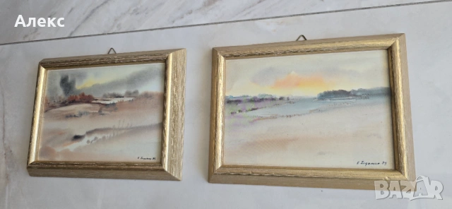 Винтидж картини Норвегия– картички в дървени рамки., снимка 2 - Картини - 53825629