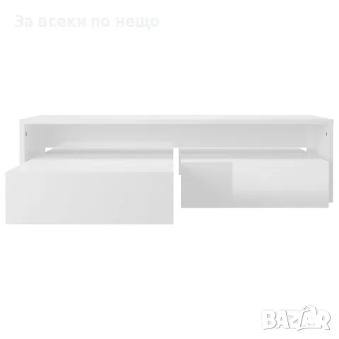 Комплект масички за кафе, бял гланц, 100x100x26,5 см Код P349, снимка 3 - Маси - 49799740