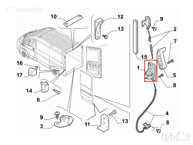 Citroen Jumper 2 Брава за задна врата , снимка 2 - Части - 50207800