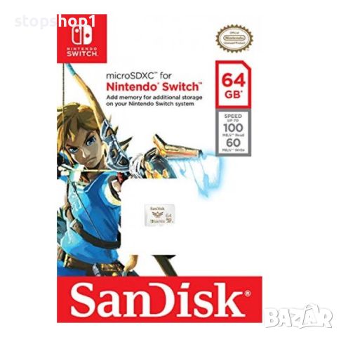 SanDisk 64GB MicroSDXC UHS-I Card for Nintendo Switch