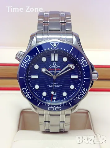 Omega Seamaster Diver 300M 42mm Steel Blue Wave Dial Ceramic Automatic, снимка 1 - Мъжки - 48183866