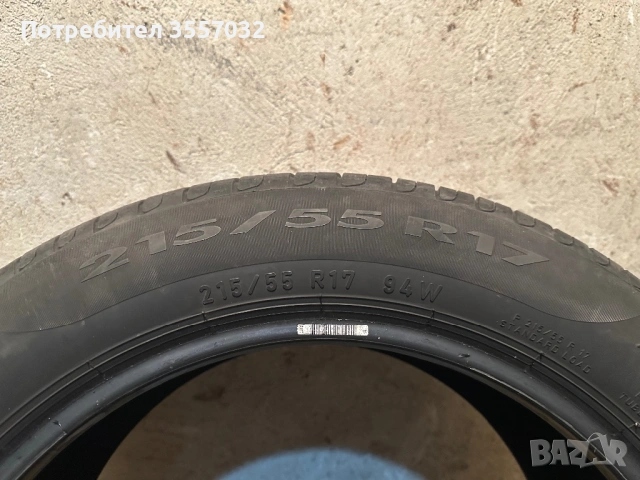 Летни гуми Pirelli Cinturato P7 215/55/17 с 6 мм грайфер , снимка 4 - Гуми и джанти - 54271141