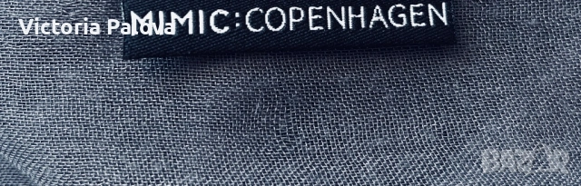 Дизайнерски шал MIMIC Copenhagen – 200×110 см, ефектен долар принт, красиво драпиране, снимка 10 - Шалове - 53871752