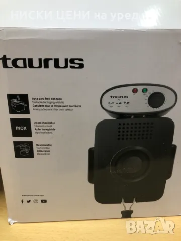 Фритюрник TAURUS, 2000W 3L, снимка 2 - Фритюрници - 48679436